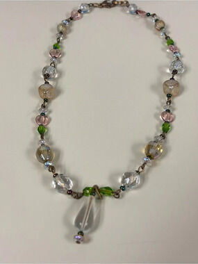 Multicolor Beaded Pendant Necklace